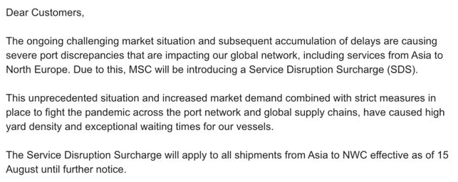 暴涨500%!中美运费破2万美元,航运继续上调附加费!